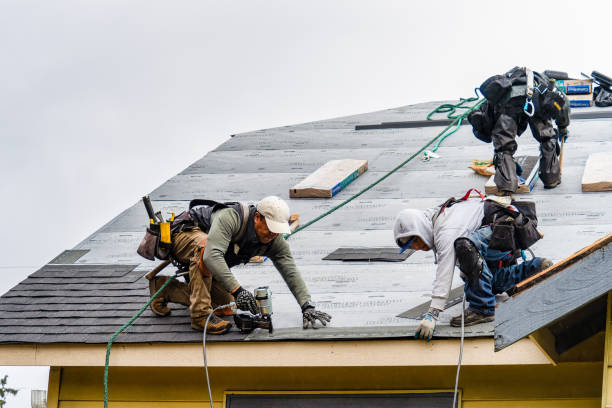 Professional Gutter Installation technician working in Bradford, PA